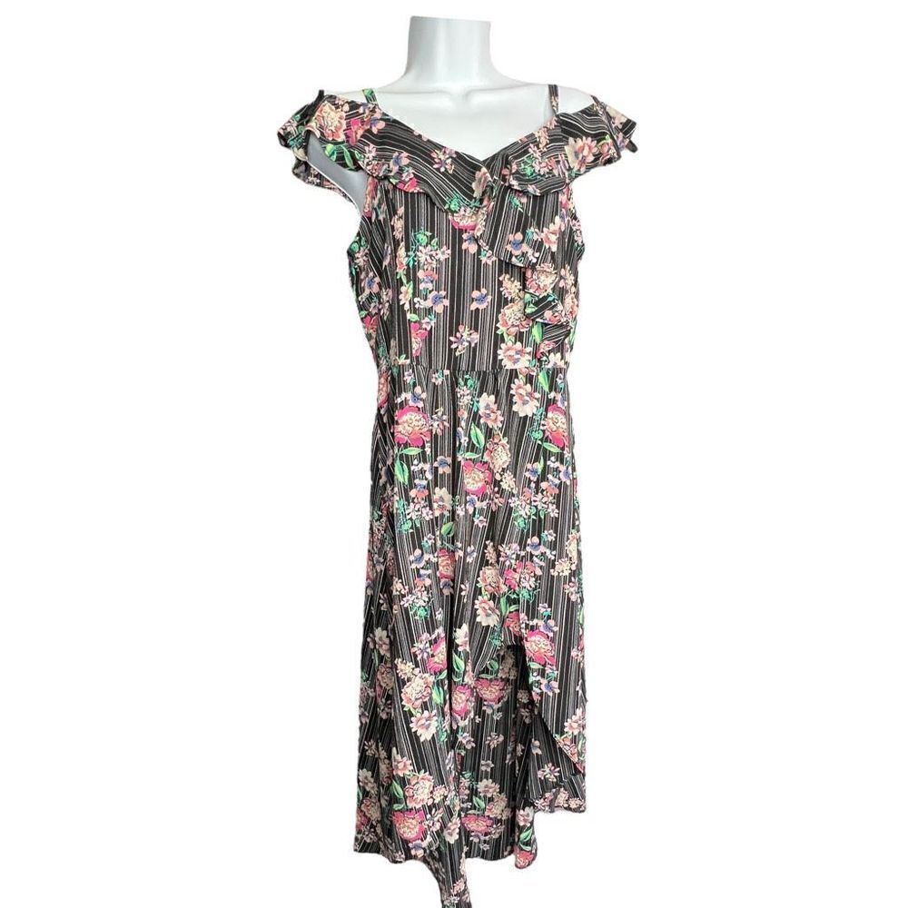 Amy Byer Floral Asymmetrical Cold Shoulder Walk-Thru Dress Big kid 16 Floral